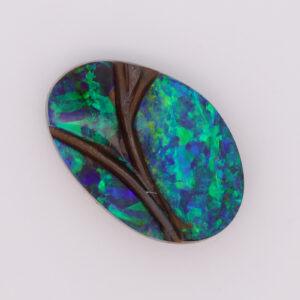 Unset Blue Green Boulder Opal