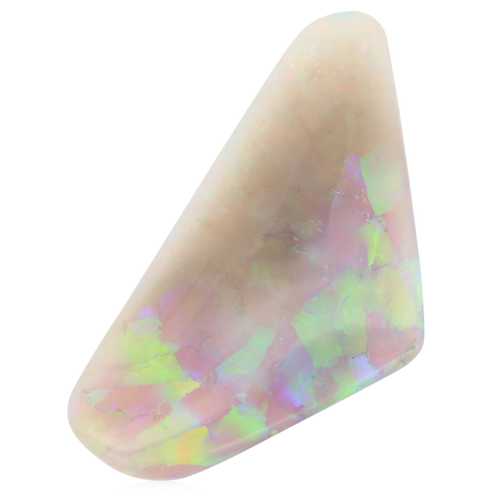 Unset Double Sided Blue Green Yellow Orange Pink Crystal Opal