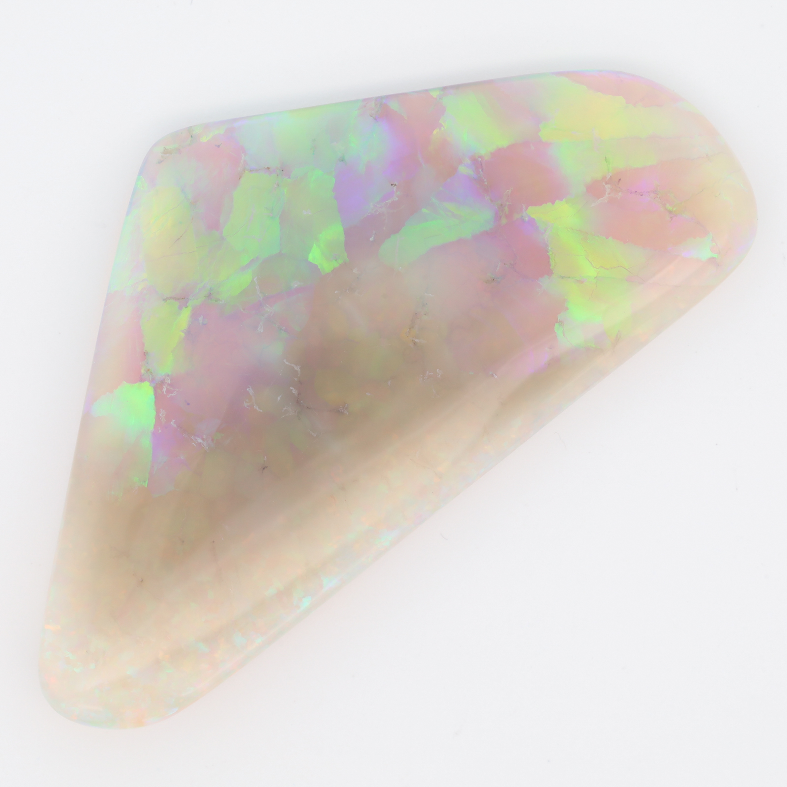 Unset Double Sided Blue Green Yellow Orange Pink Crystal Opal