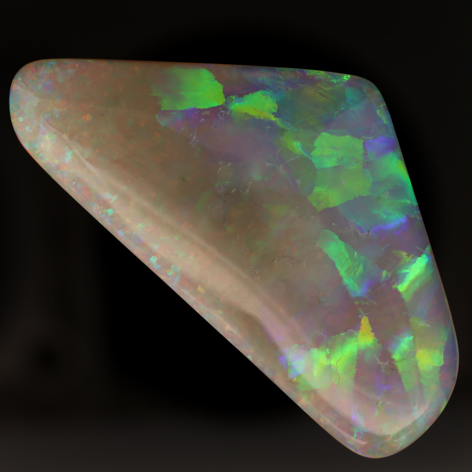 Unset Double Sided Blue Green Yellow Orange Pink Crystal Opal