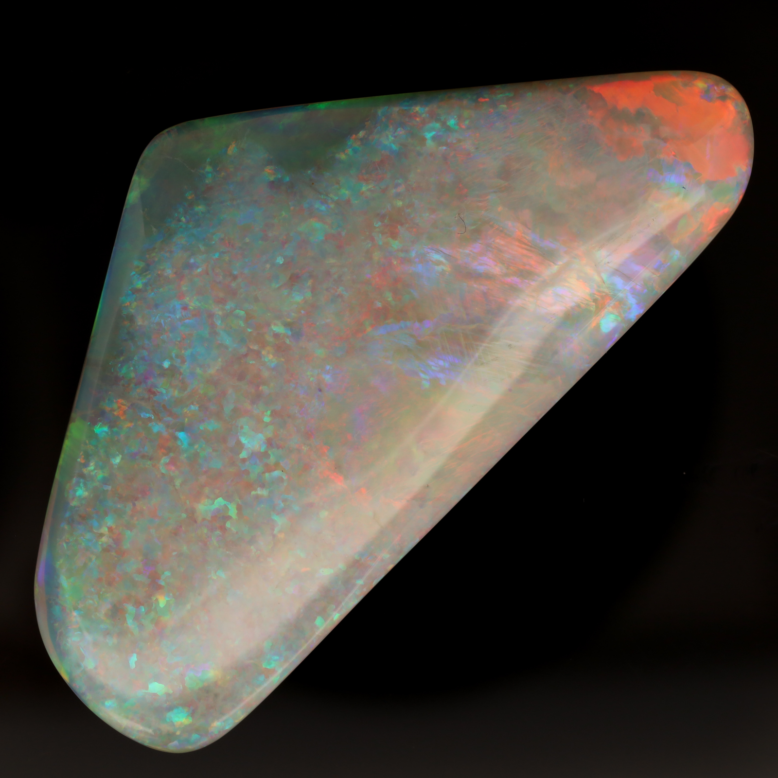 Unset Double Sided Blue Green Yellow Orange Pink Crystal Opal