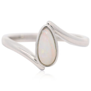 Sterling Silver Blue Green Yellow Orange White Opal Ring