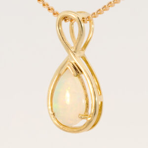 Yellow Gold Blue Green Yellow Orange Pink Crystal Opal Pendant