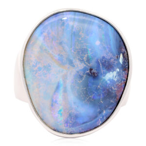 Sterling Silver Blue Green Purple Ring