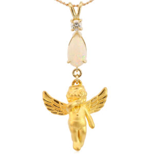 Custom Solid Crystal Opal Pendant