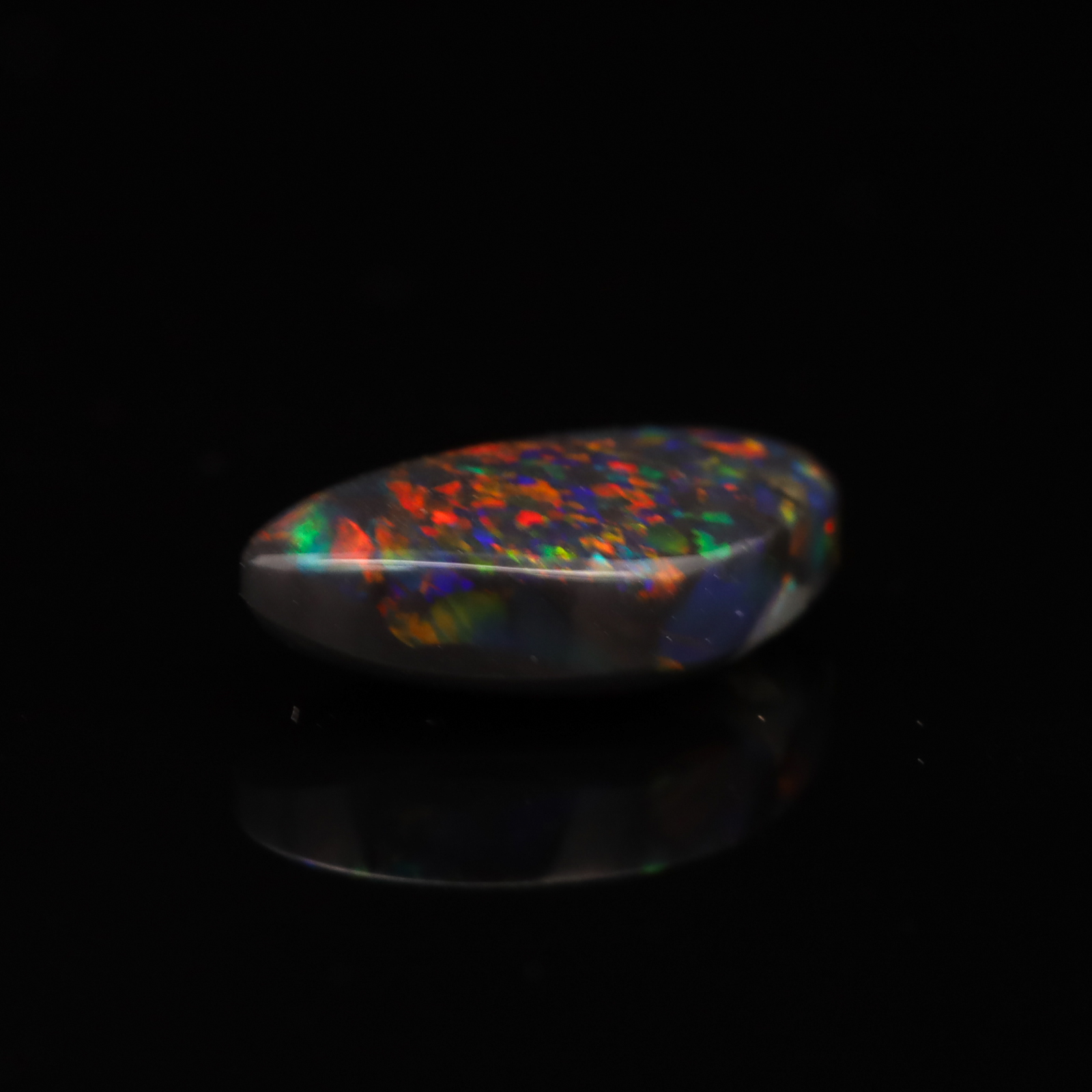 Blue Green Red Solid Australian Unset Black Opal