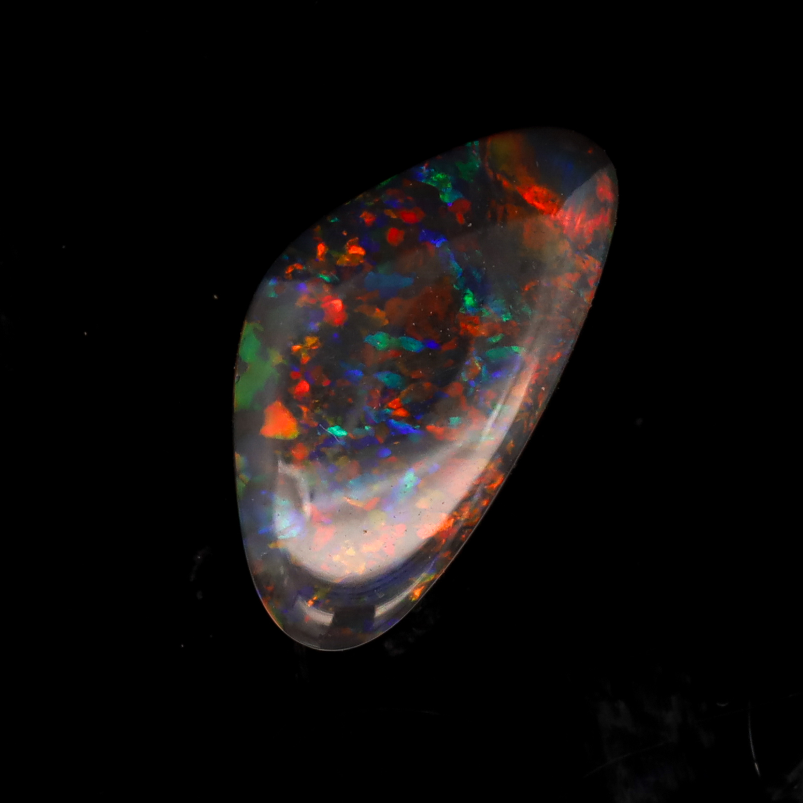 Blue Green Red Solid Australian Unset Black Opal