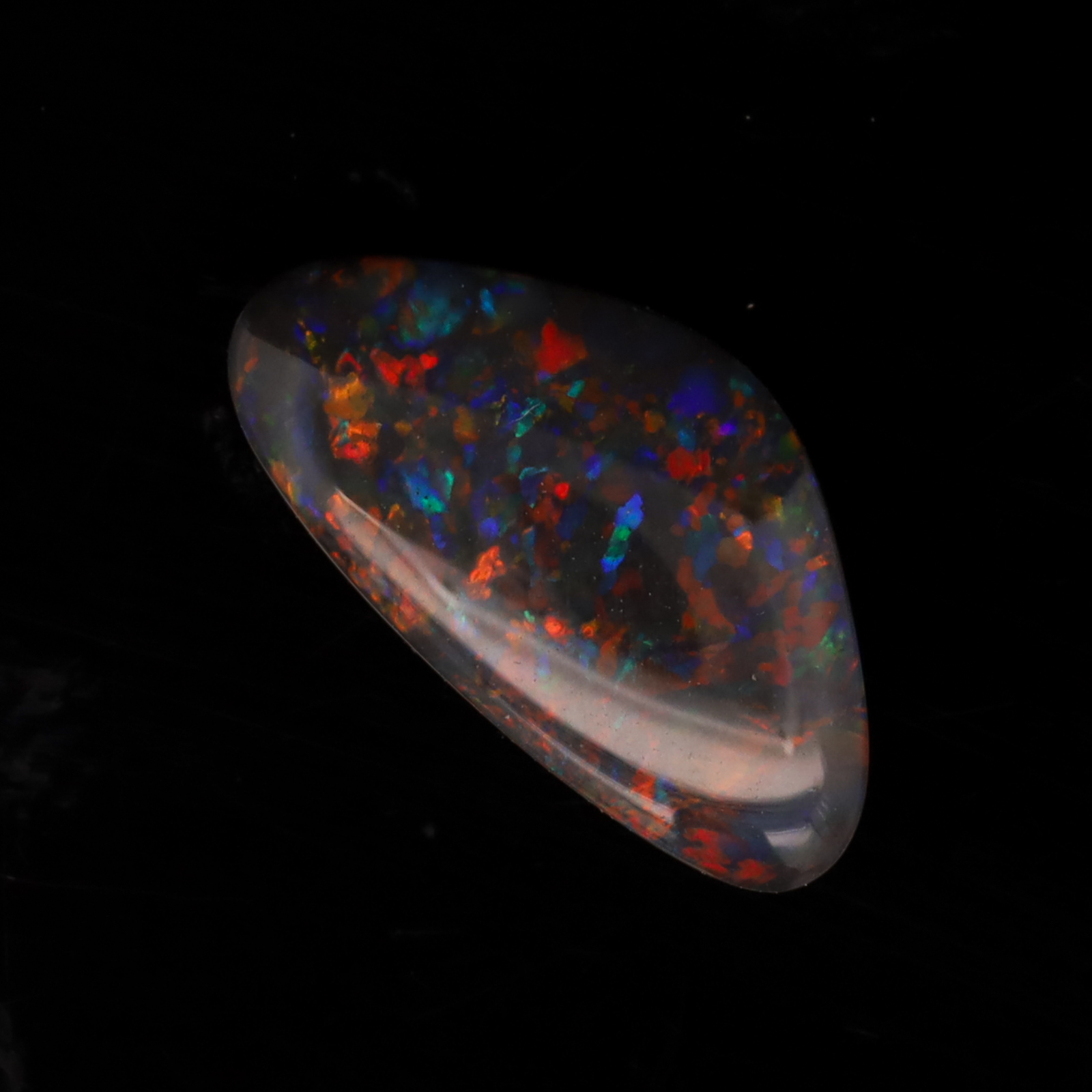 Blue Green Red Solid Australian Unset Black Opal