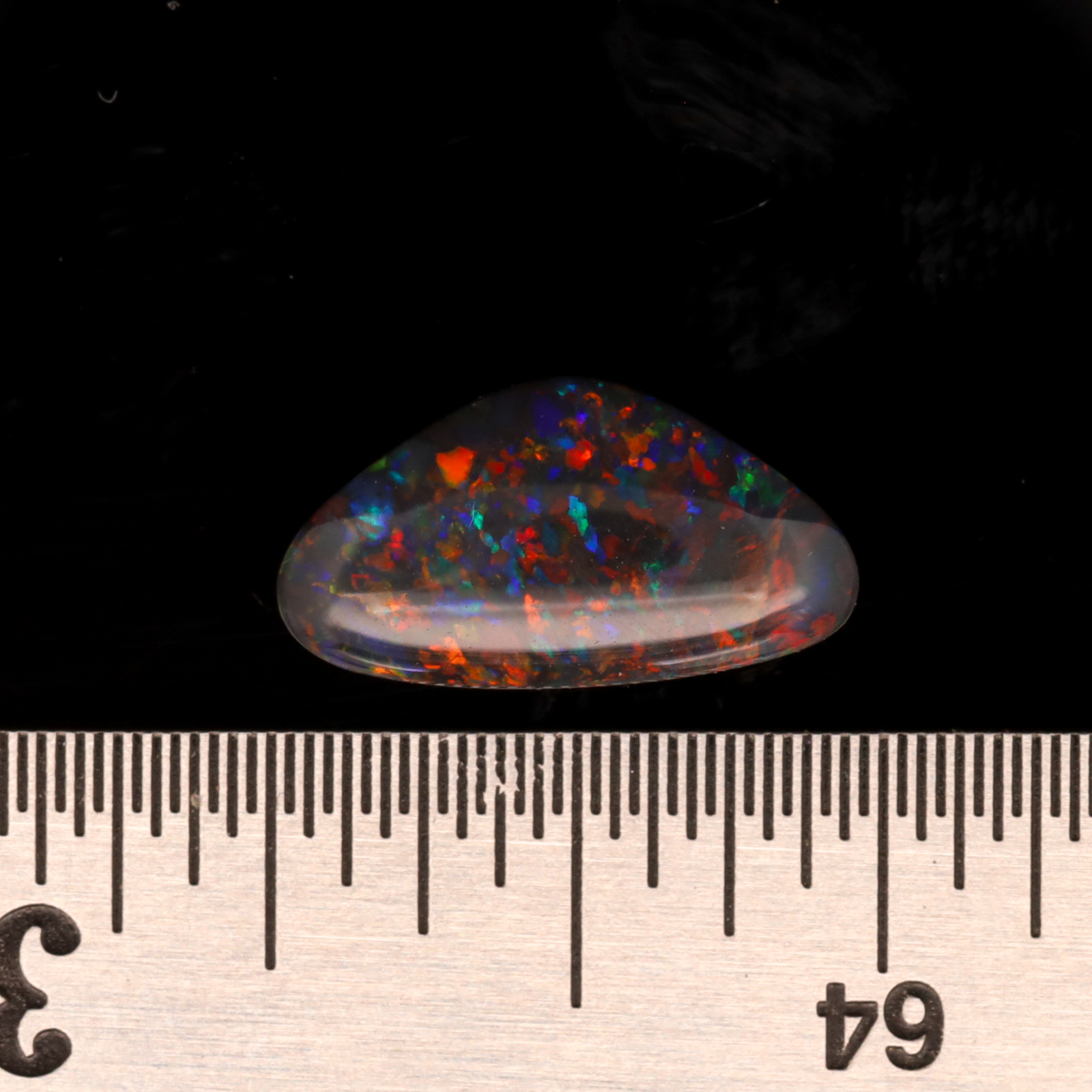 Blue Green Red Solid Australian Unset Black Opal