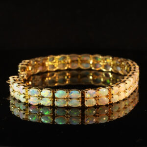 Yellow Gold Blue Green Yellow Orange Pink Crystal Opal