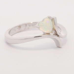 White Gold Blue Green Yellow Orange Pink Crystal Opal Ring