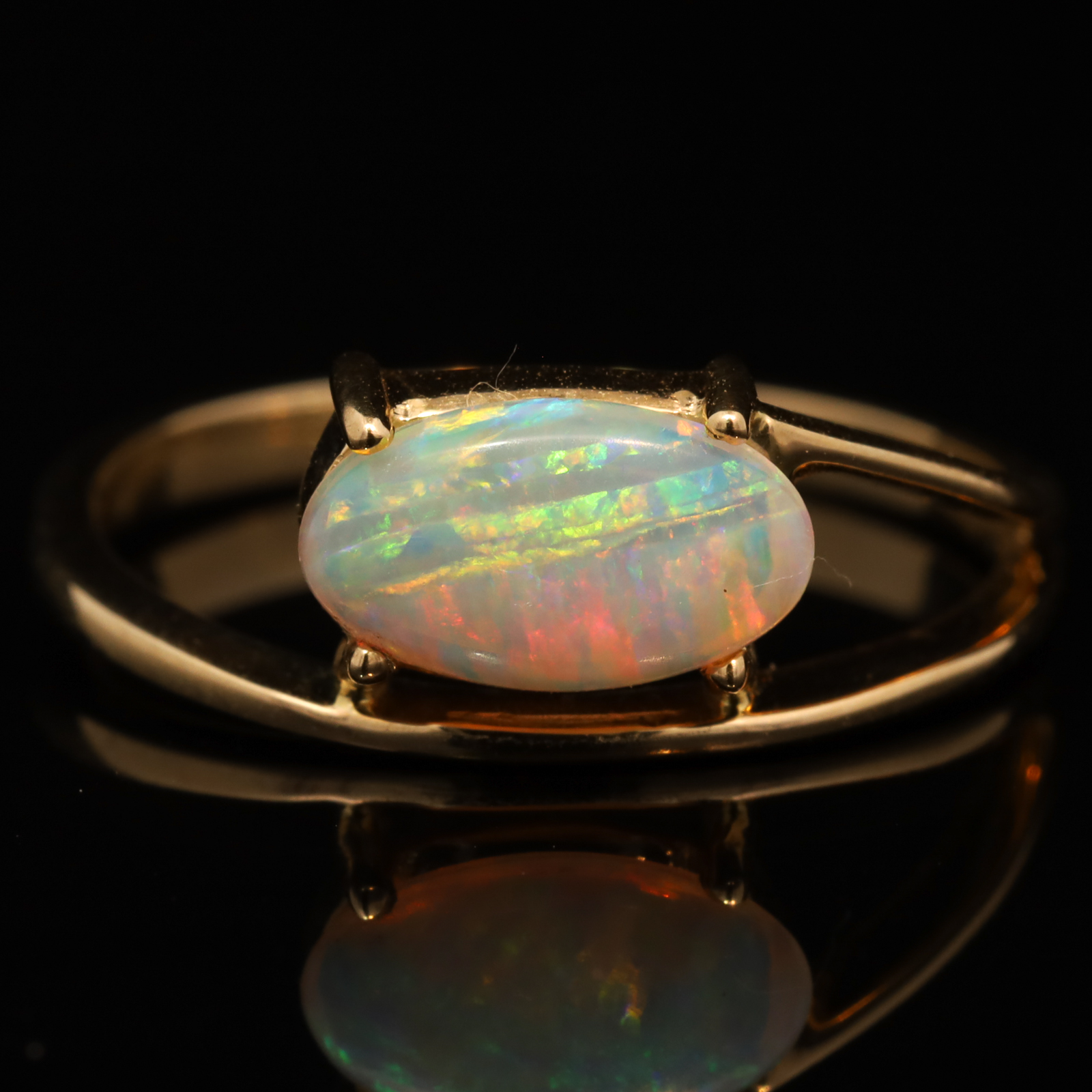 Yellow Gold Blue Green Yellow Orange Pink Crystal Opal
