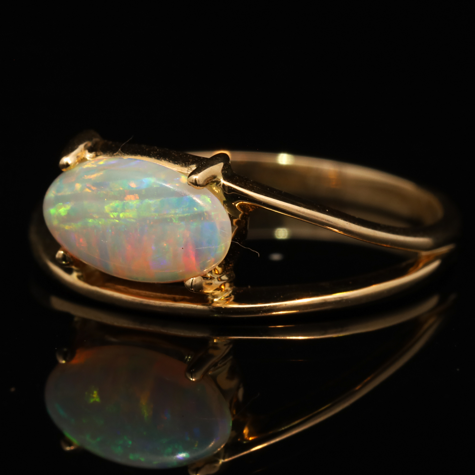 Yellow Gold Blue Green Yellow Orange Pink Crystal Opal