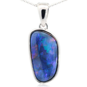 Solid Black Opal Pendant