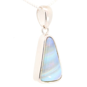 Sterling Silver Blue Purple Boulder Opal Pendant