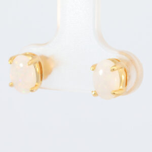 Gold-Plated Sterling Silver Blue Green Yellow Orange Pink White Opal Earrings