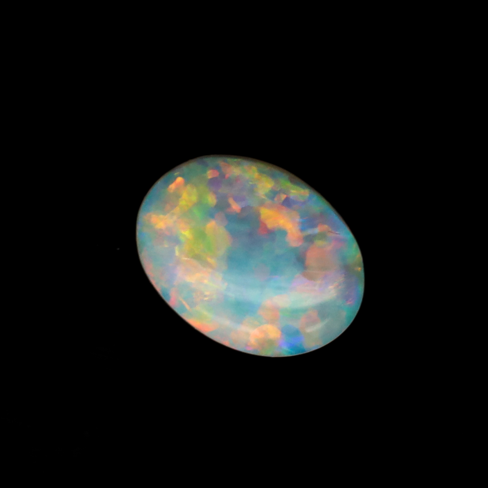 Unset Blue Green Yellow Orange Crystal Opal