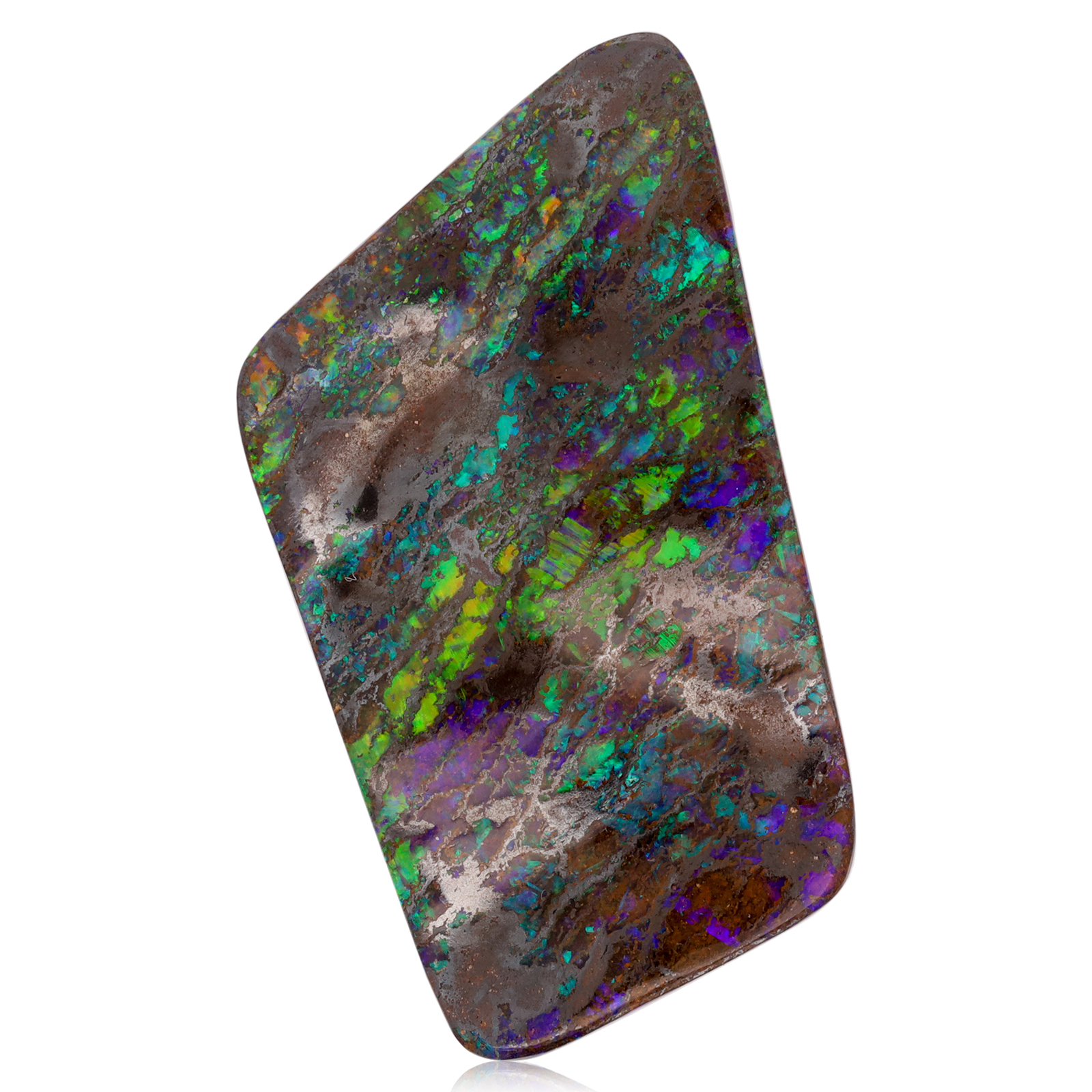 Unset Blue Green Yellow Purple Boulder Opal