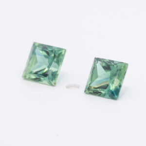 Unset Blue Green Australian Sapphire Pair