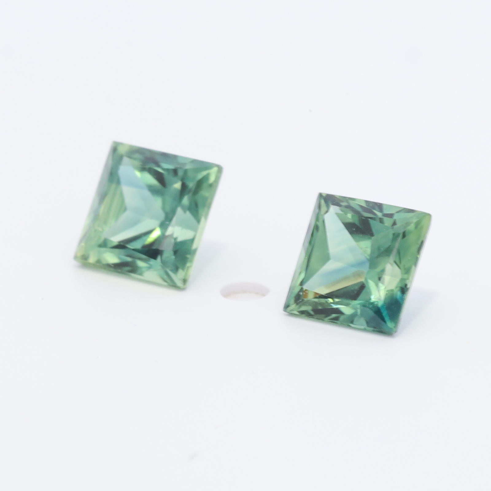 Unset Blue Green Australian Sapphire Pair