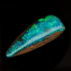 Unset Blue Green Boulder Opal