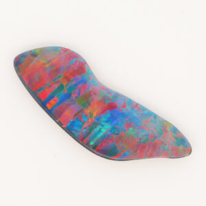 Unset Blue Green Yellow Orange Red Doublet Opal