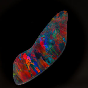 Unset Blue Green Yellow Orange Red Doublet Opal