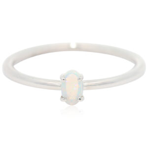 Sterling Silver Blue Green Yellow Orange Pink Crystal Opal Ring