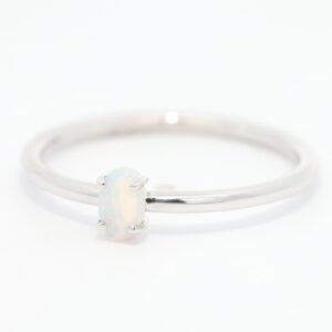 Sterling Silver Blue Green Yellow Orange Pink Crystal Opal Ring