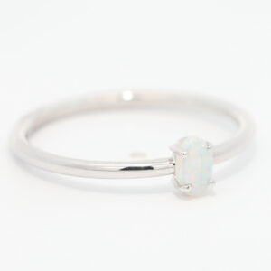 Sterling Silver Blue Green Yellow Orange Pink Crystal Opal Ring