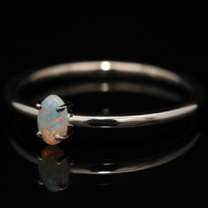 Sterling Silver Blue Green Yellow Orange Pink Crystal Opal Ring
