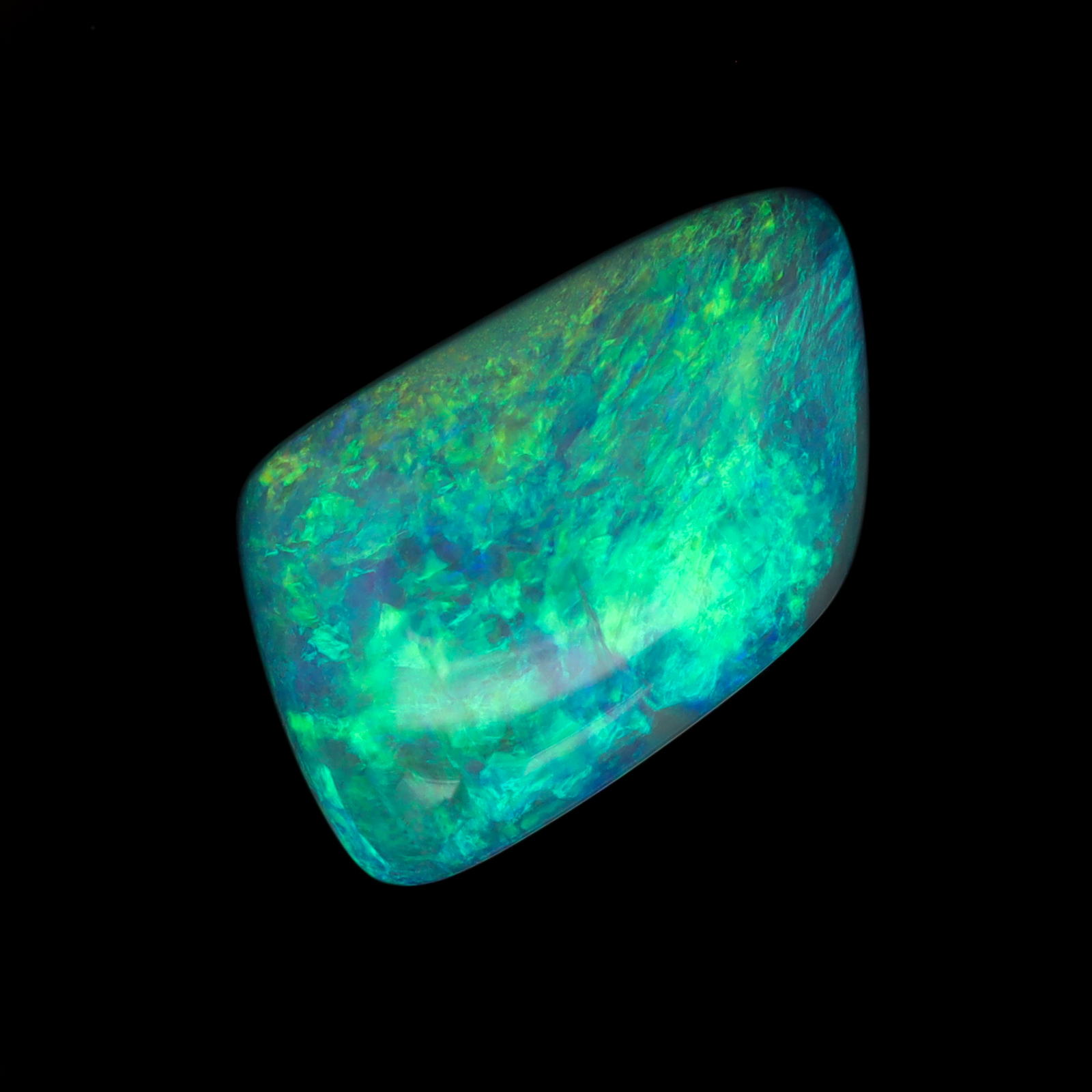 Unset Blue Green Yellow Boulder Opal