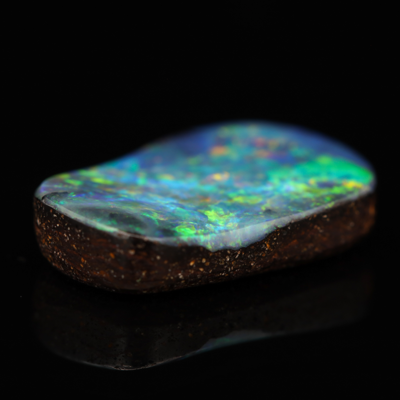 Unset Blue Green Yellow Orange Purple Boulder Opal