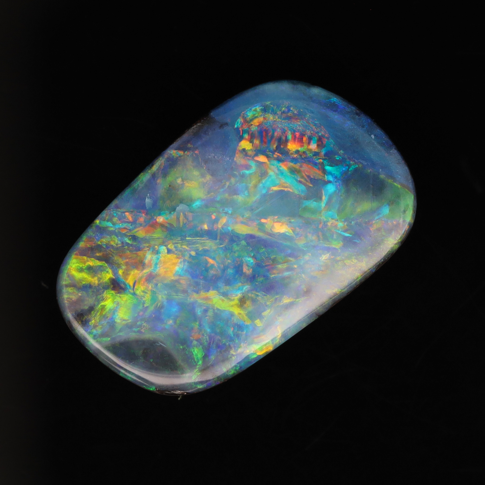 Unset Blue Green Yellow Orange Purple Boulder Opal