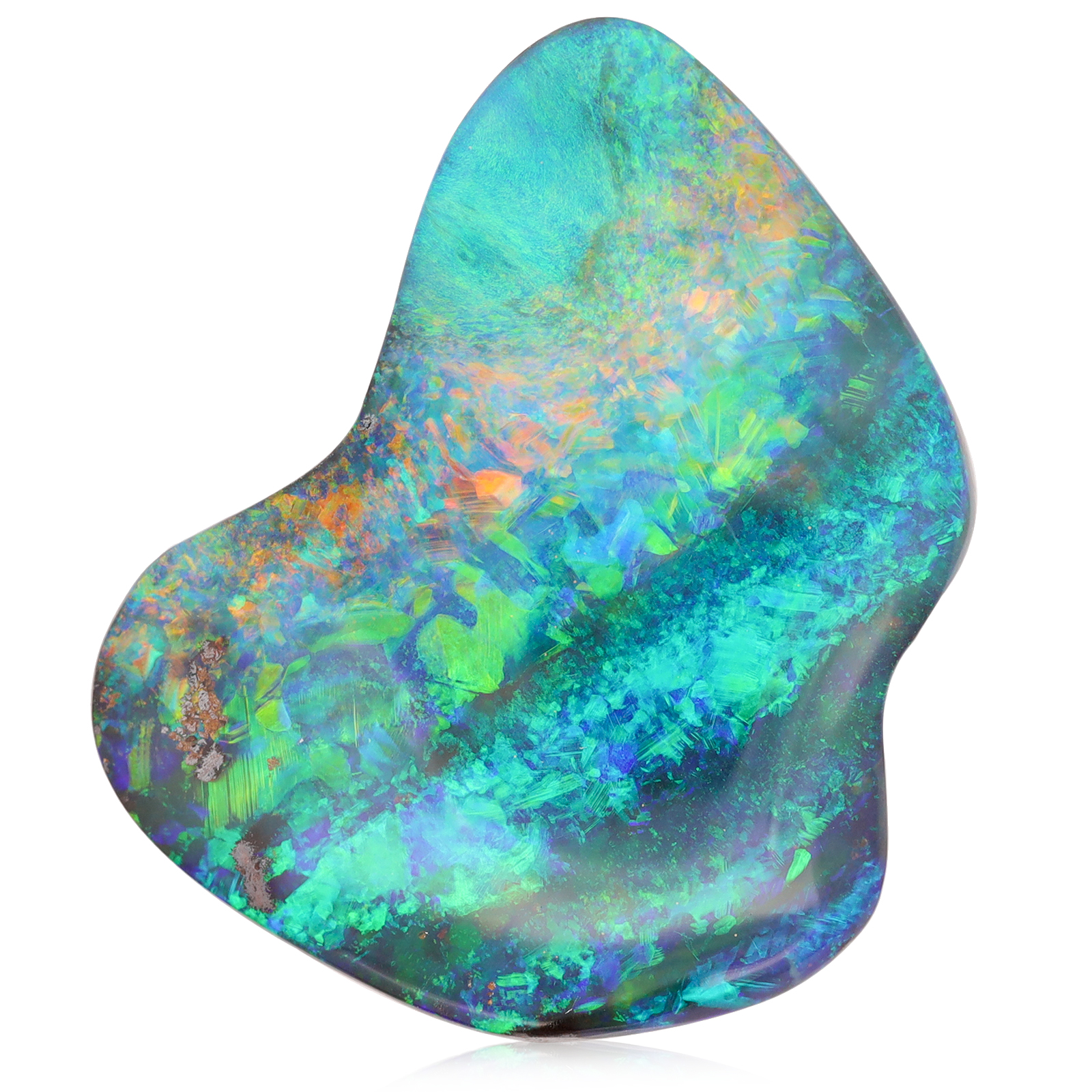 Unset Blue Green Yellow Orange Red Boulder Opal