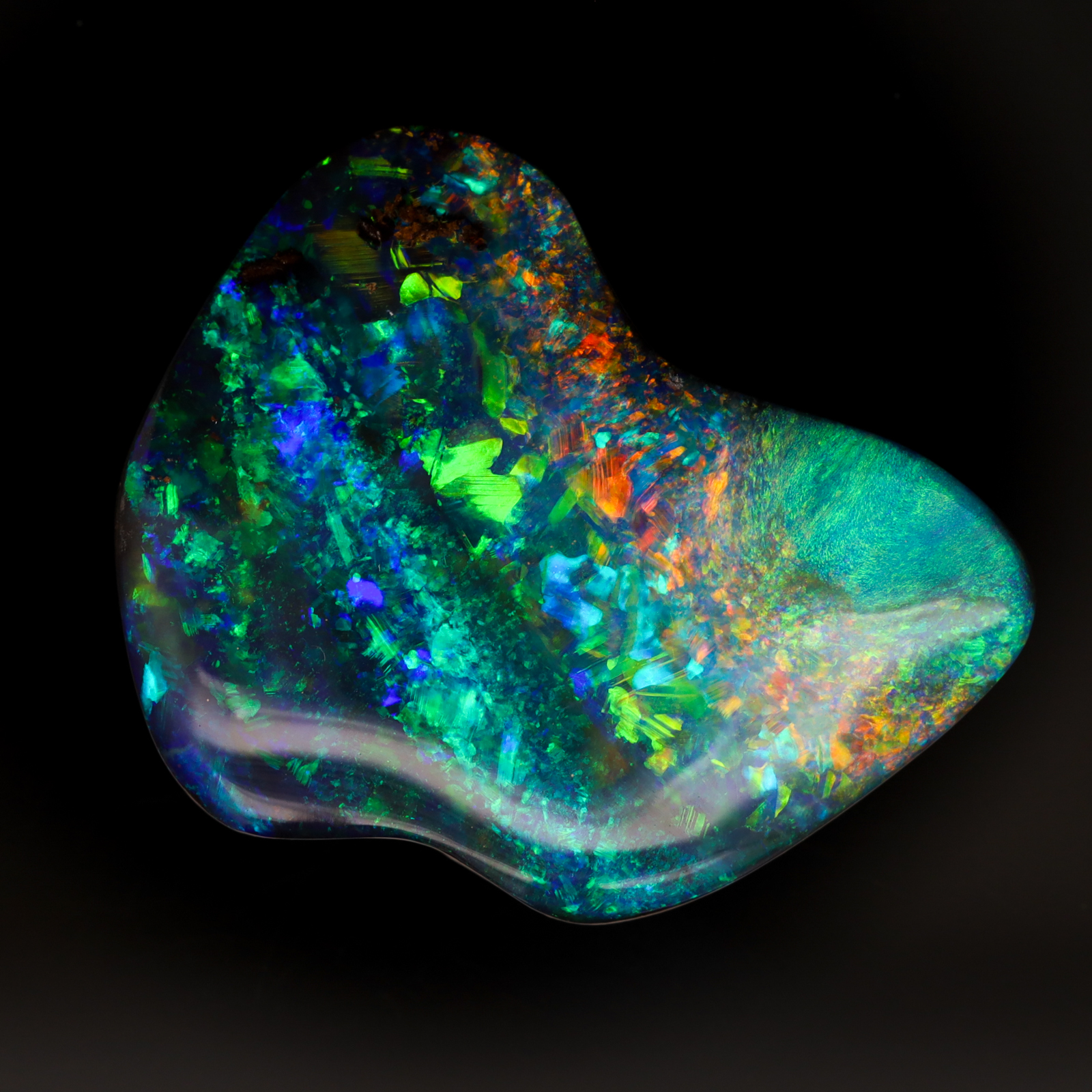 Unset Blue Green Yellow Orange Red Boulder Opal