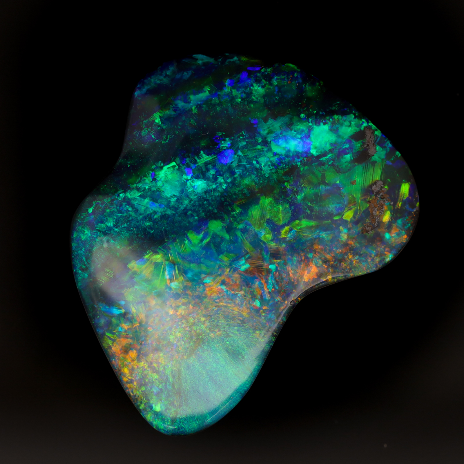 Unset Blue Green Yellow Orange Red Boulder Opal