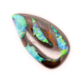 Unset Blue Green Yellow Orange Boulder Opal