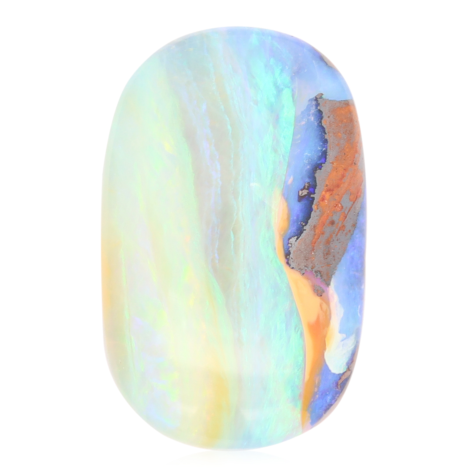 Unset Blue Green Yellow Orange Boulder Opal