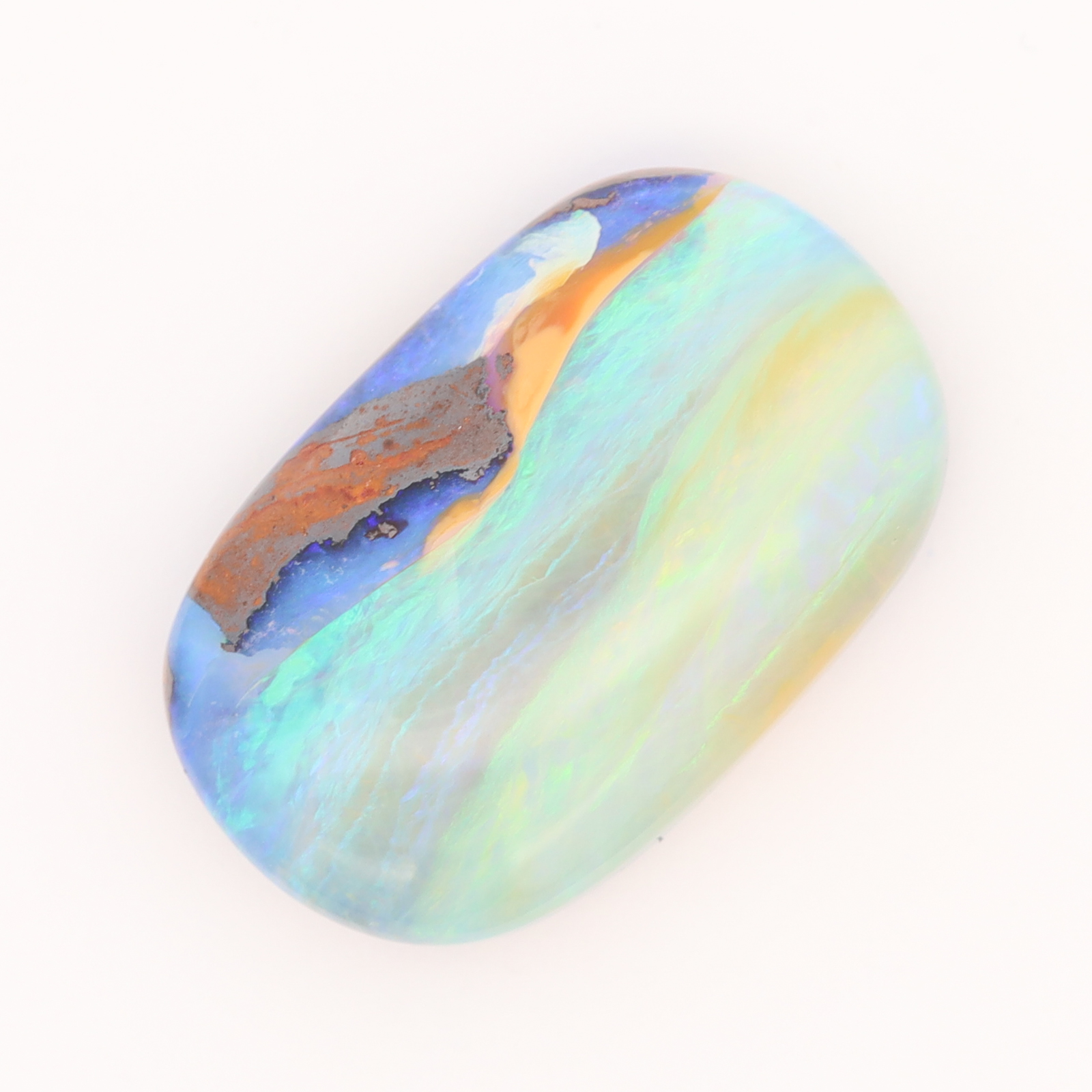 Unset Blue Green Yellow Orange Boulder Opal