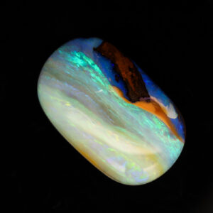 Unset Blue Green Yellow Orange Boulder Opal