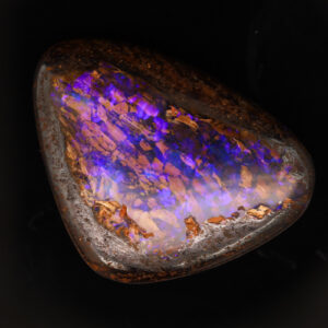 Unset Blue Purple Boulder Opal