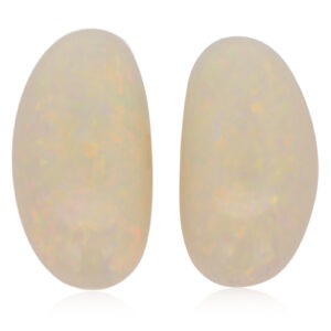 Unset Green Yellow Orange Crystal Opal Pair
