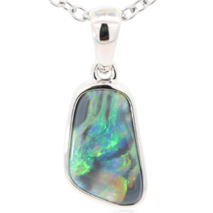 Sterling Silver Blue Green Yellow Orange Pink Black Opal Pendant