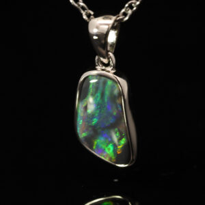 Sterling Silver Blue Green Yellow Orange Pink Black Opal Pendant
