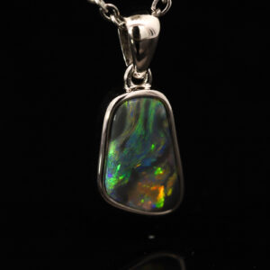Sterling Silver Blue Green Yellow Orange Pink Black Opal Pendant