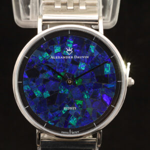 Blue Green Doublet Opal Face Watch