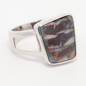 Sterling Silver Blue Green Yellow Orange Red Pink Boulder Opal Ring