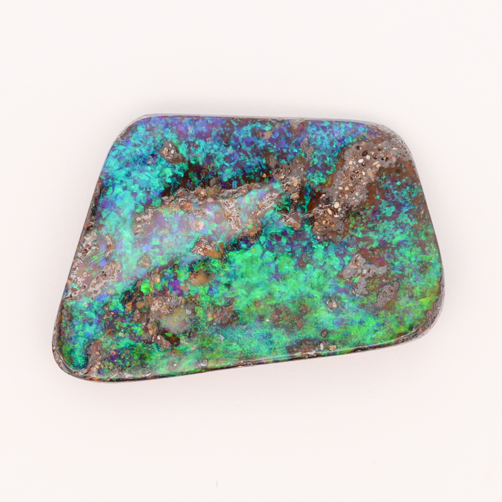 Unset Blue Green Boulder Opal