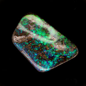 Unset Blue Green Boulder Opal